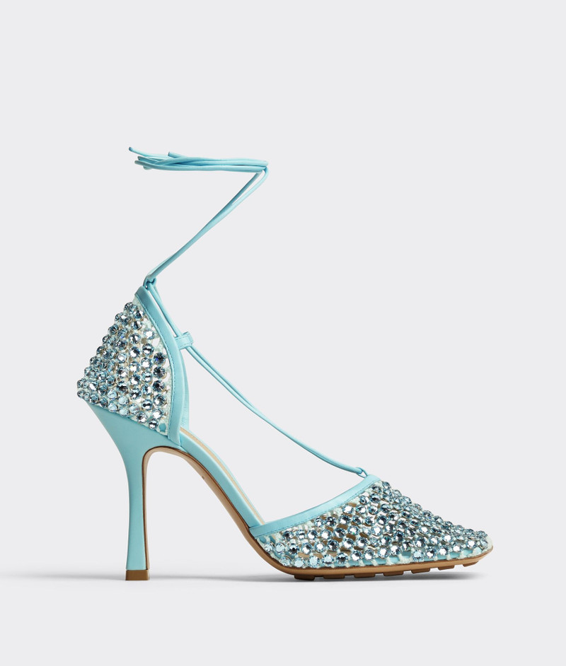 sparkle stretch lace-up sandal - 1