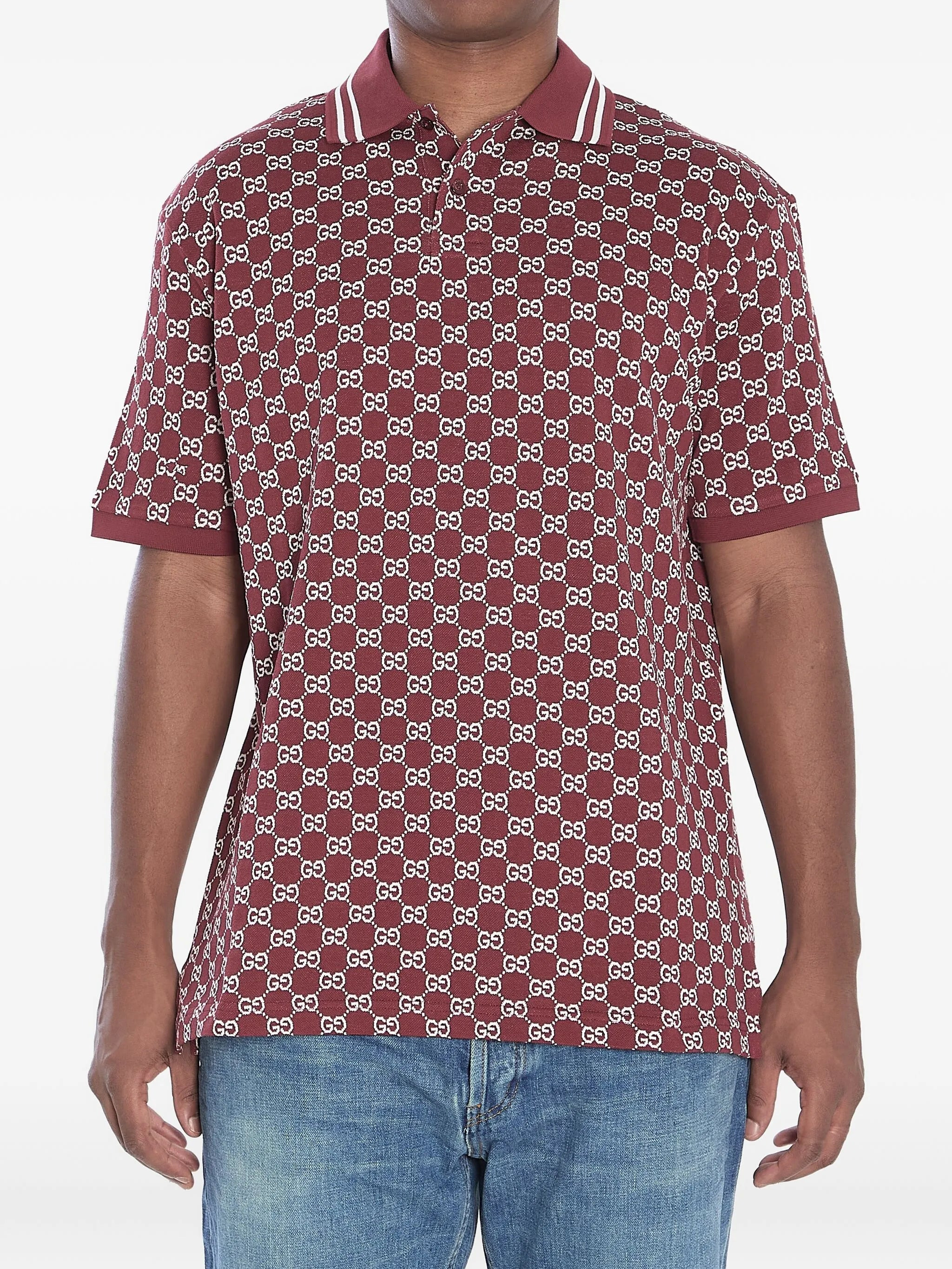 Gucci Ribbed Jacquard Polo Shirt - 1