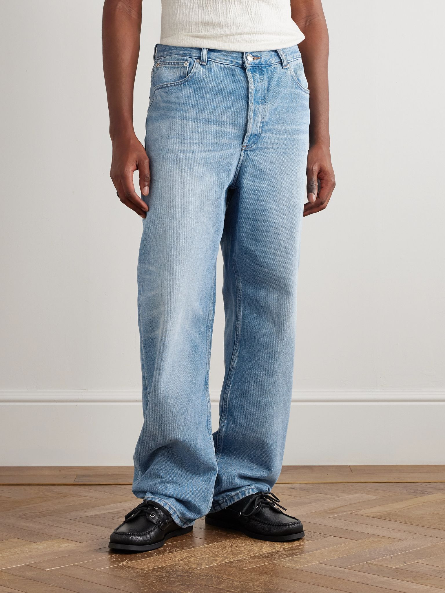 Solal Straight-Leg Stonewashed Jeans Blue - 3