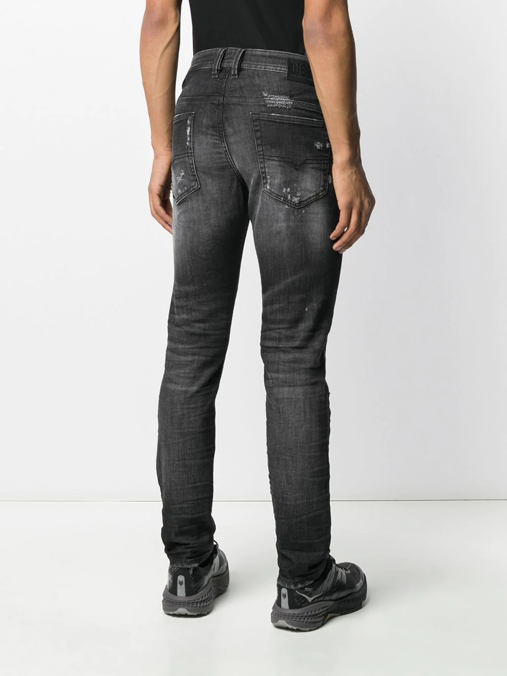 distressed slim-fit jeans - 4