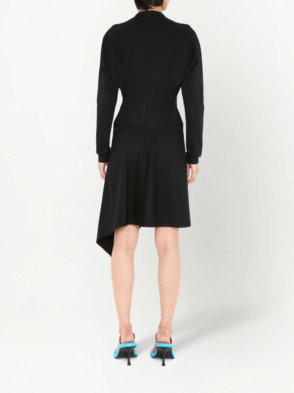 chained asymmetric-hem midi-dress - 4