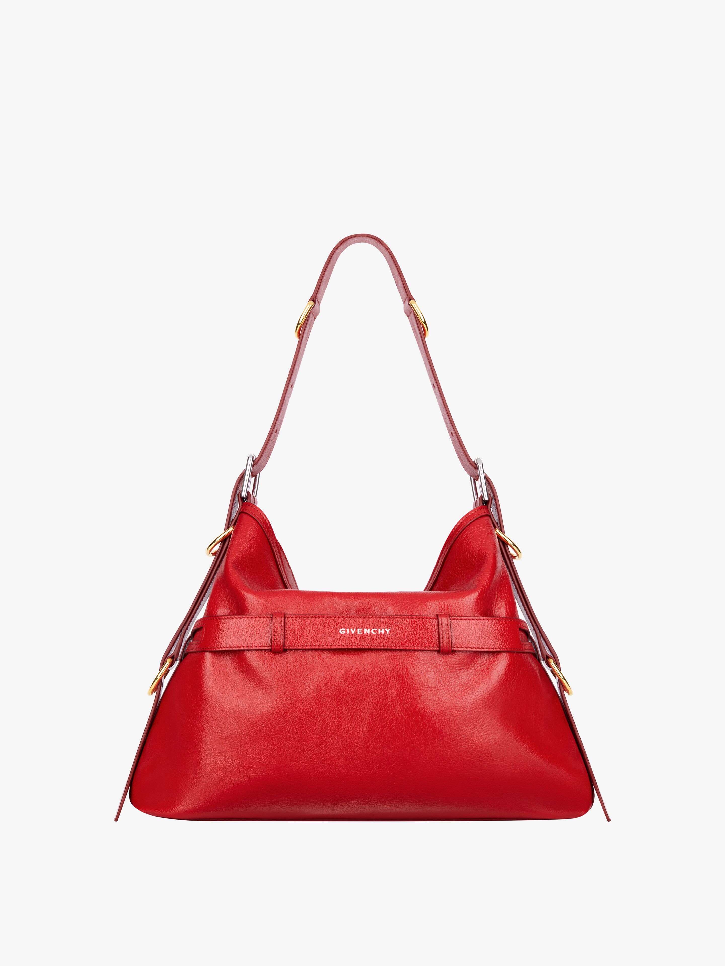 MEDIUM VOYOU BAG IN LEATHER WITH MULTI-BUCKLES - 4
