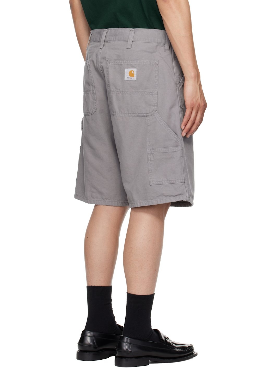 Gray Double Knee Shorts - 3