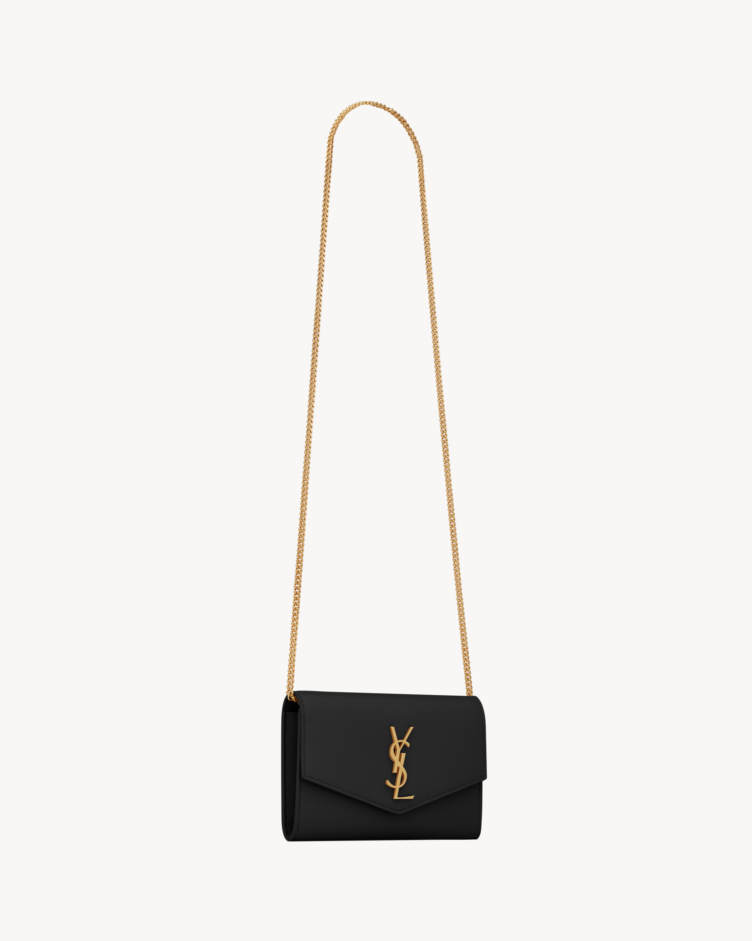 UPTOWN CHAIN WALLET IN GRAIN DE POUDRE EMBOSSED LEATHER - 6