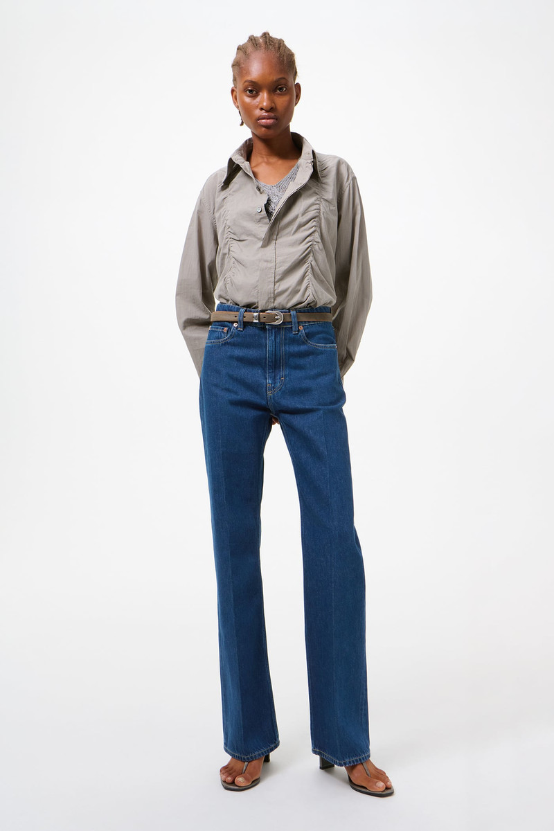 Our Legacy Boot Cut Blue Press Crease Denim outlook