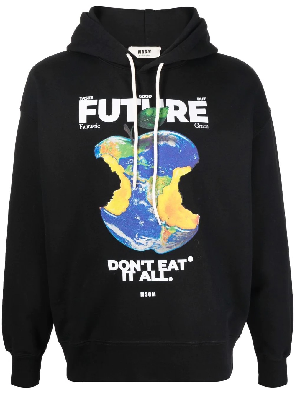 graphic-print organic-cotton hoodie - 1