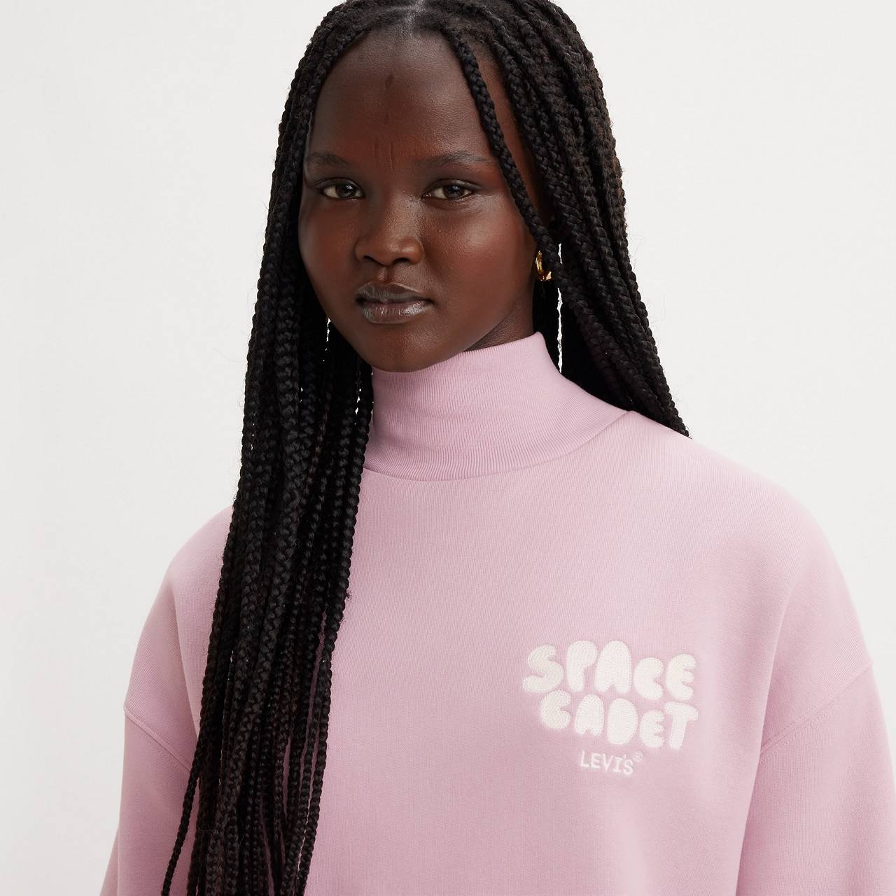 GRAPHIC GARDENIA MOCKNECK SWEATSHIRT - 5