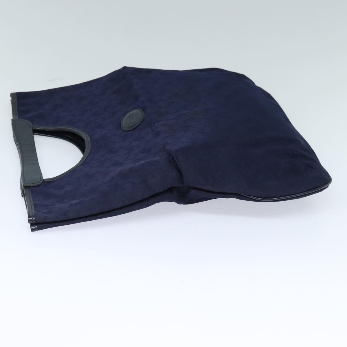CELINE C Sulky Hand Bag Canvas Leather Navy - 4