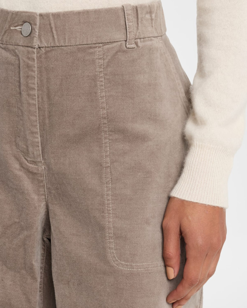Brushed Stretch Organic Cotton Barrel Pants 5