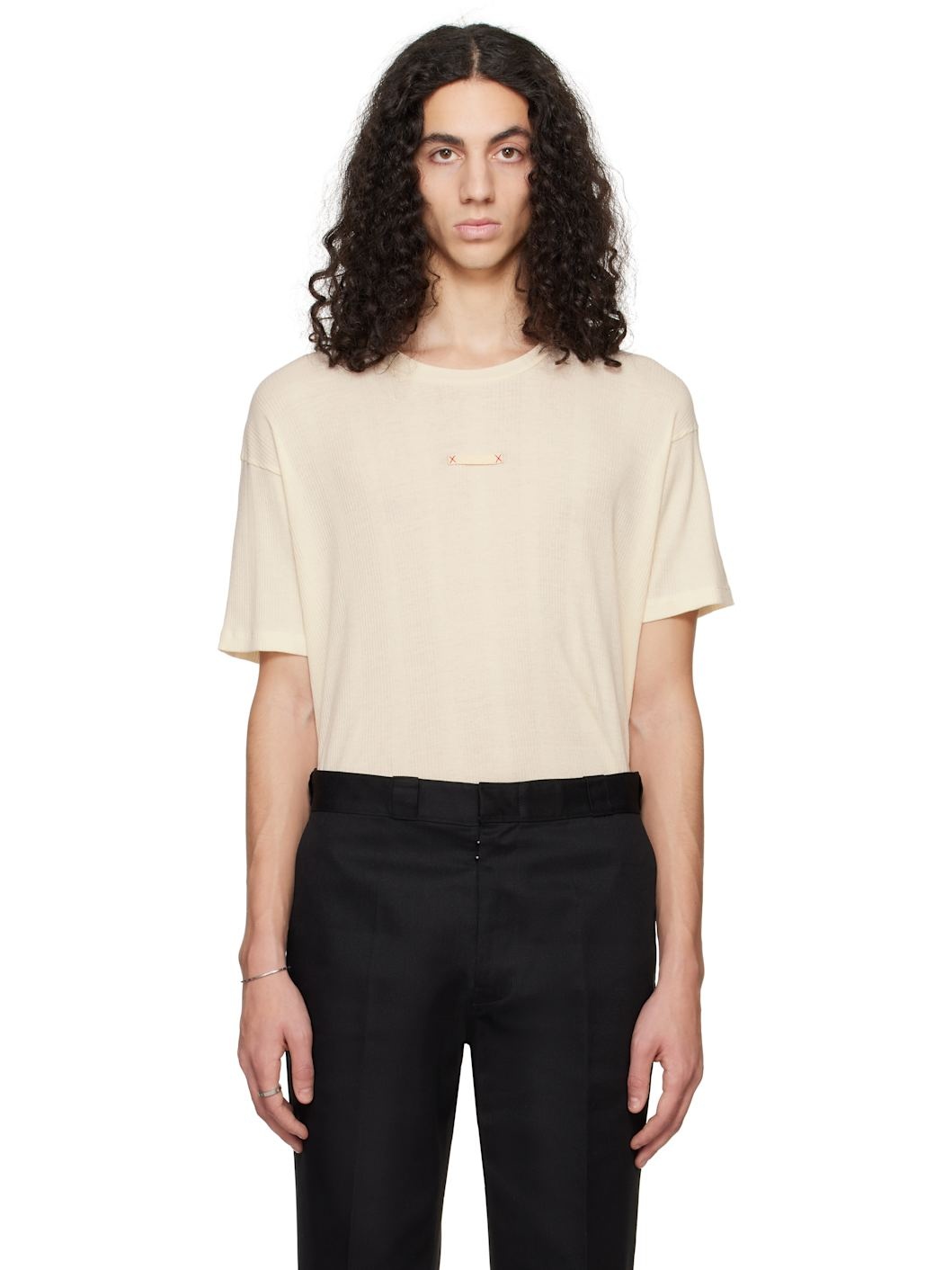 Beige Patch T-shirt - 1