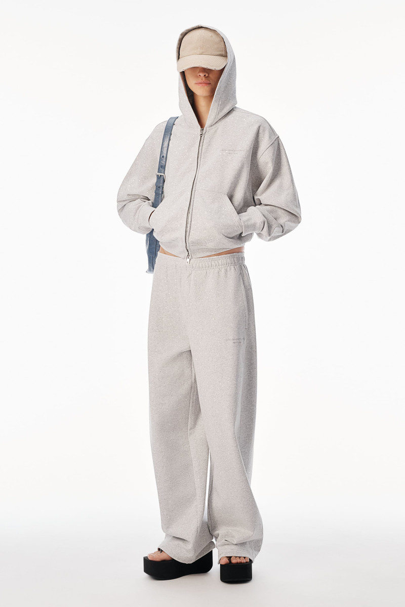 Alexander Wang CRYSTAL ZIP UP HOODIE outlook
