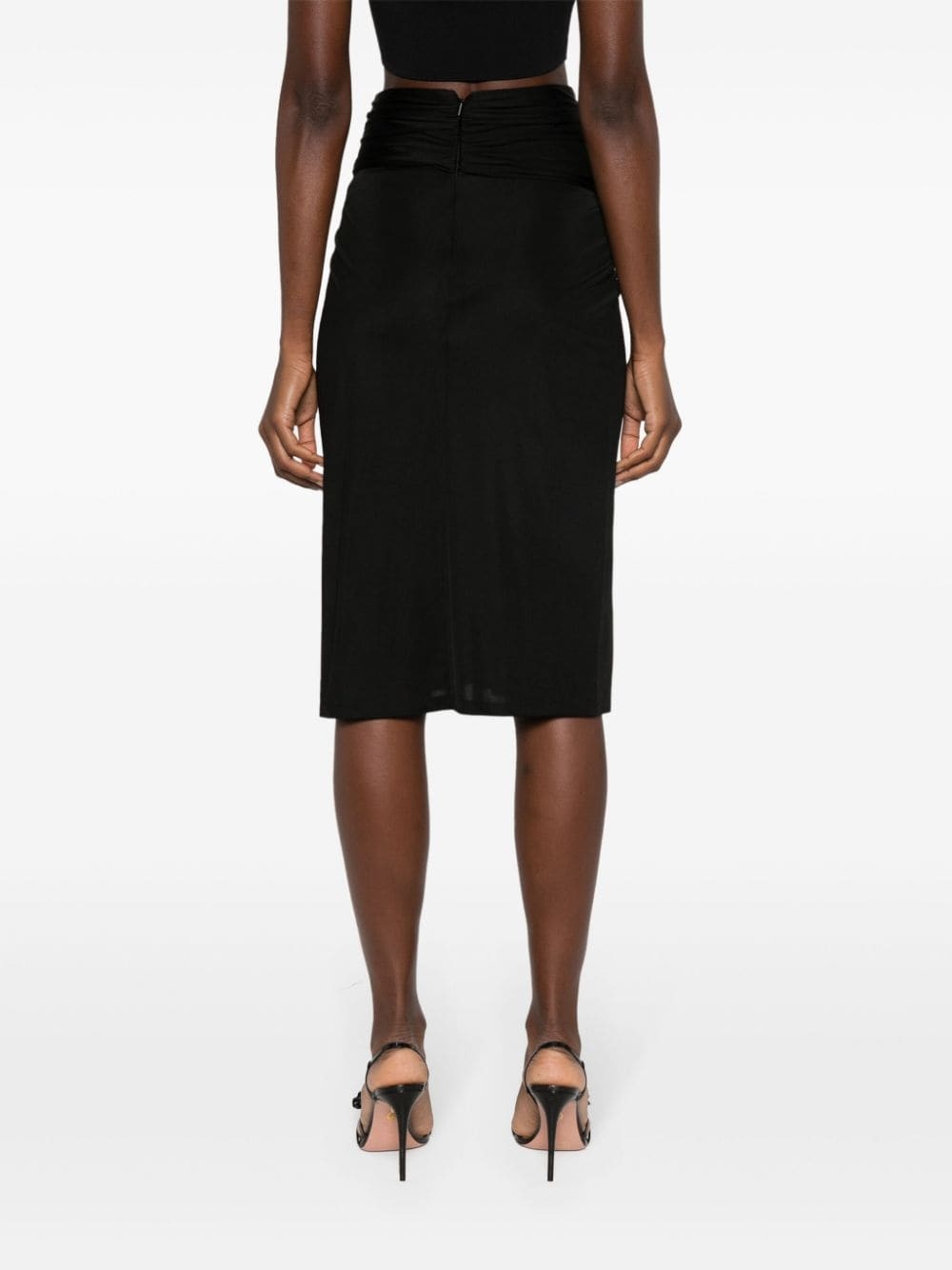 draped pencil miniskirt - 4