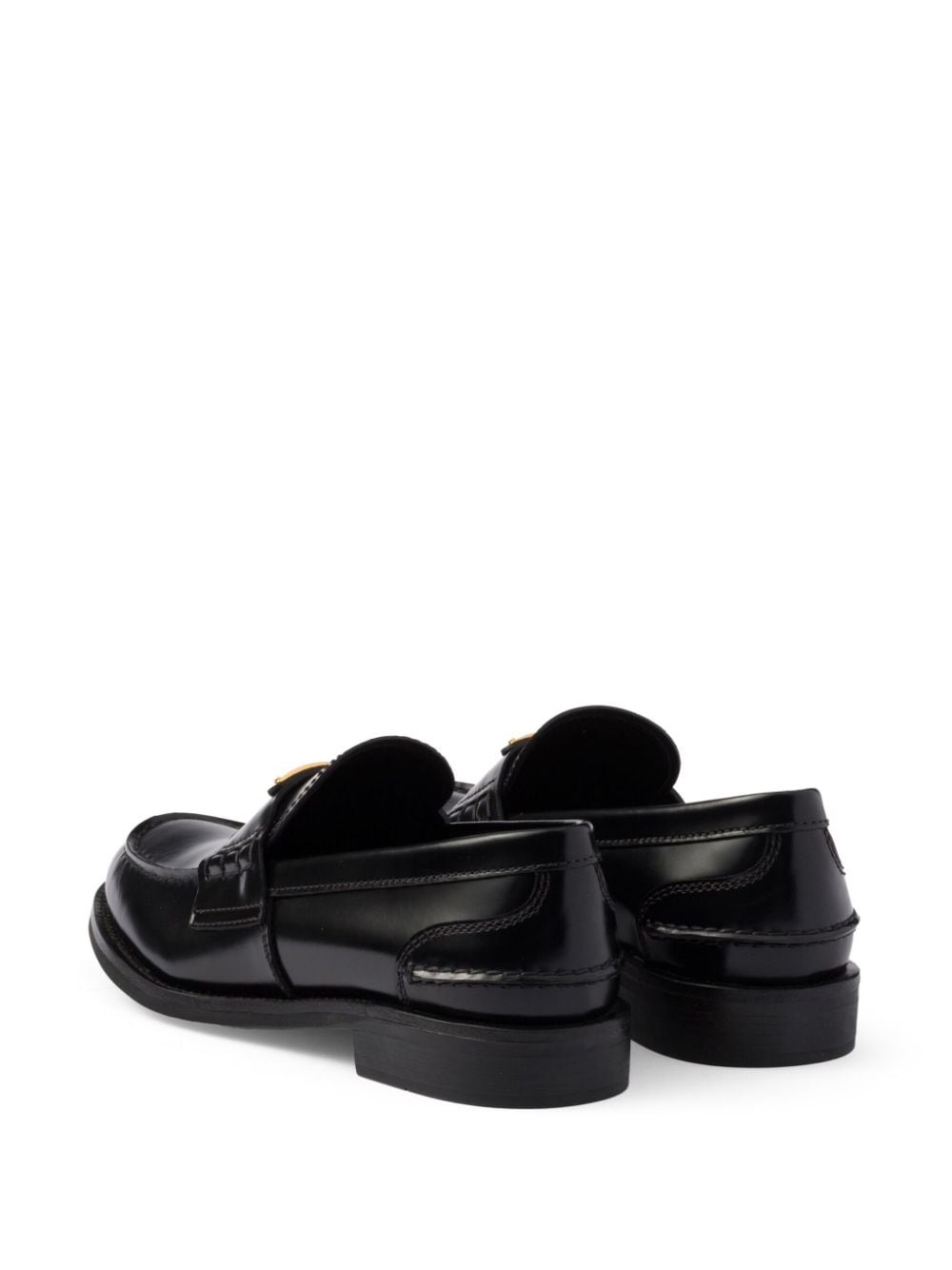 brushed leather loafers - 3