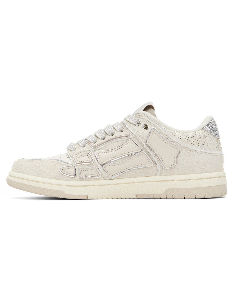 AMIRI Off-White Glitter Skel Top Low Sneakers outlook