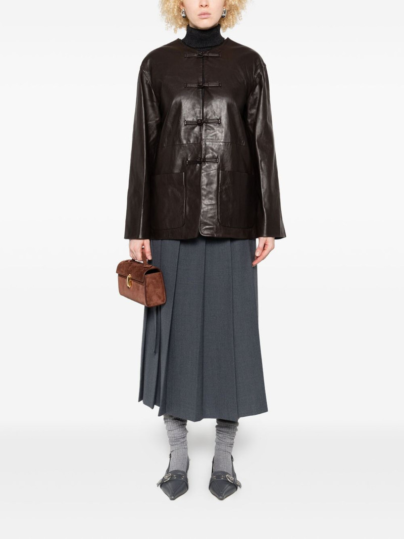 RÓHE buttoned midi pleated skirt outlook