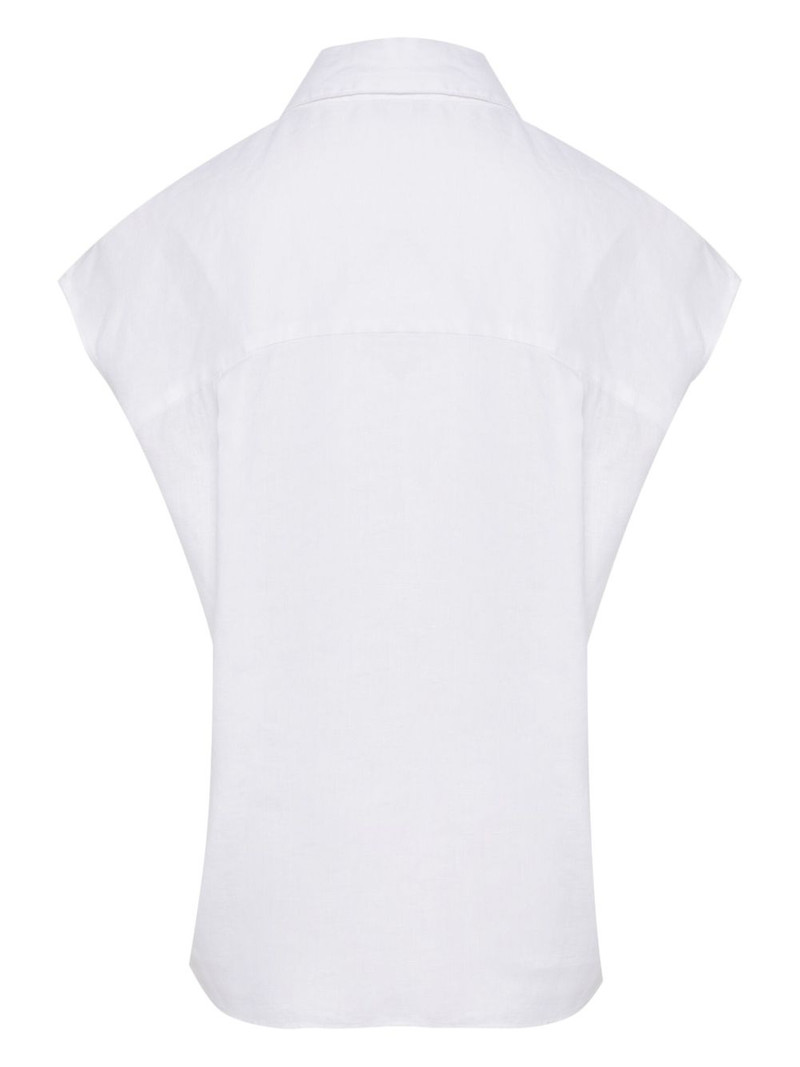 Vince short-sleeve linen shirt outlook