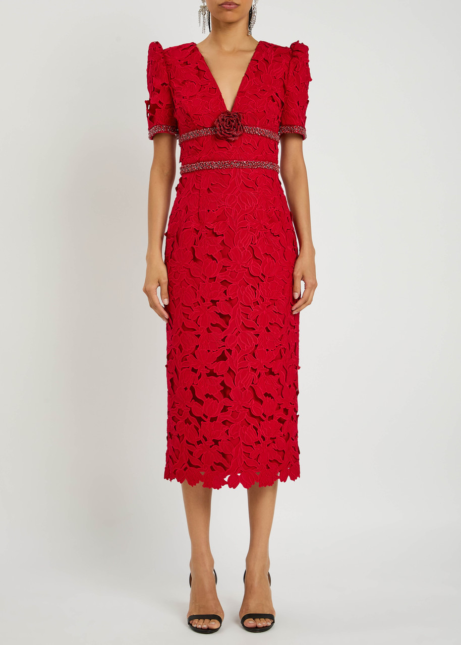 Rebecca Vallance Kalina Floral Cut-out Midi Dress - 3