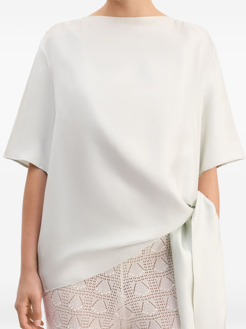 Mano gathered knot silk top 5