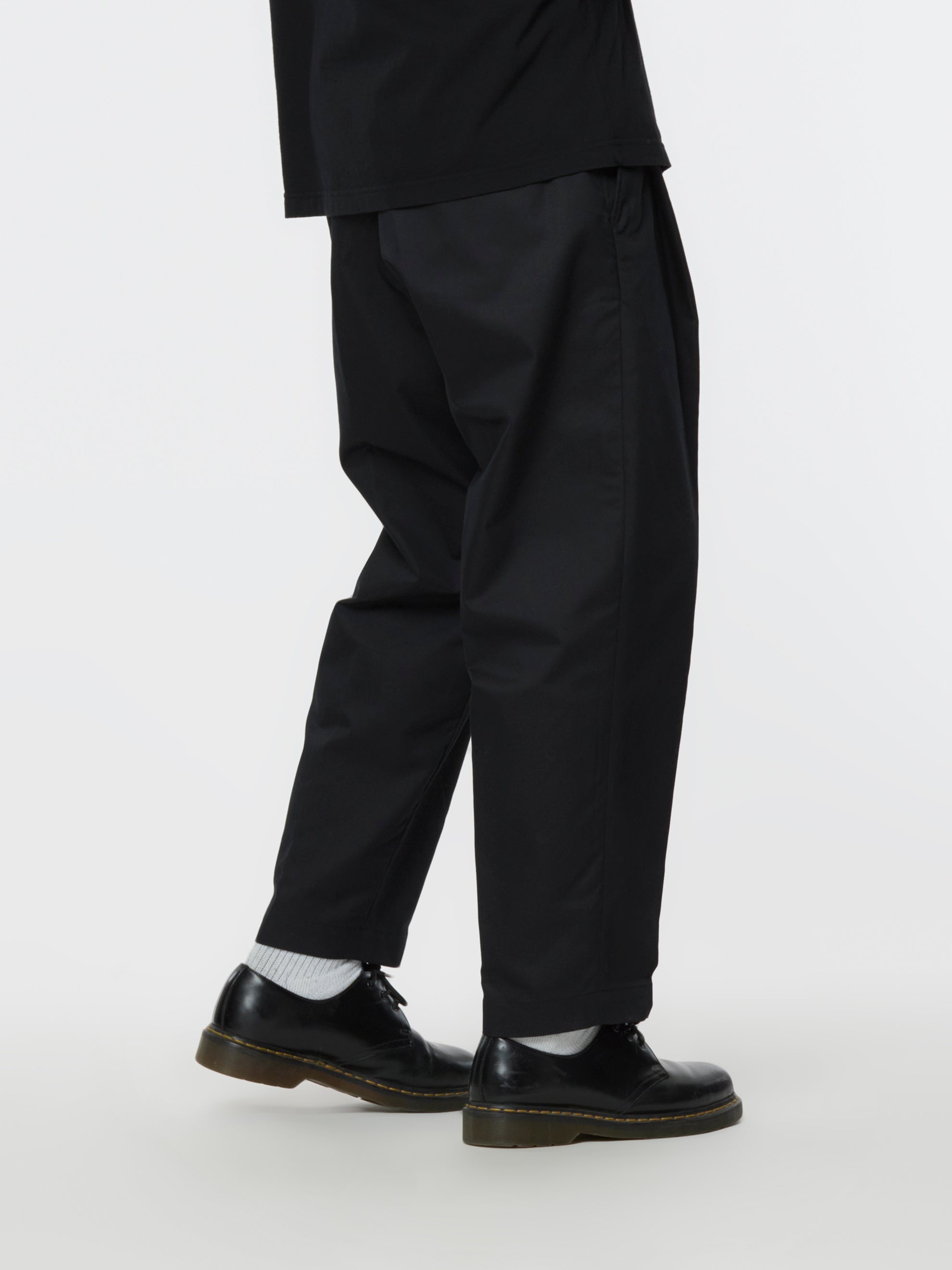 NEIGHBORHOOD SLANTED TUCK PANTS (BLACK) | unionlosangeles | REVERSIBLE