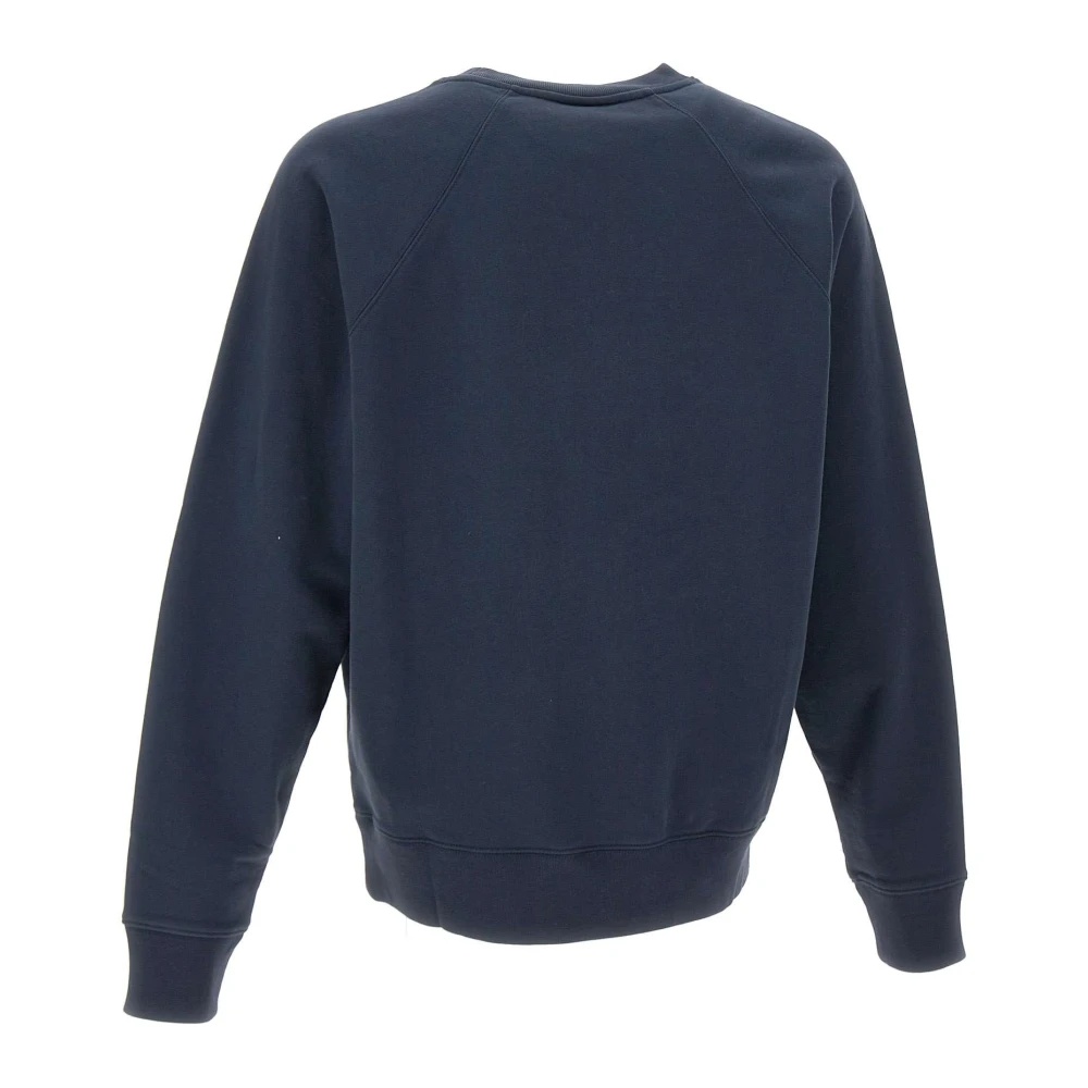 【関税&送料込】Maison Kitsune Navy Blue Cotton Sweatshirt SPEEDY FOX PATCH COMFORT SWEATSHIRT | Maison Kitsuné