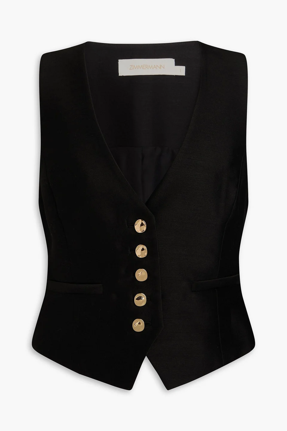 Wool and silk-blend vest - 1