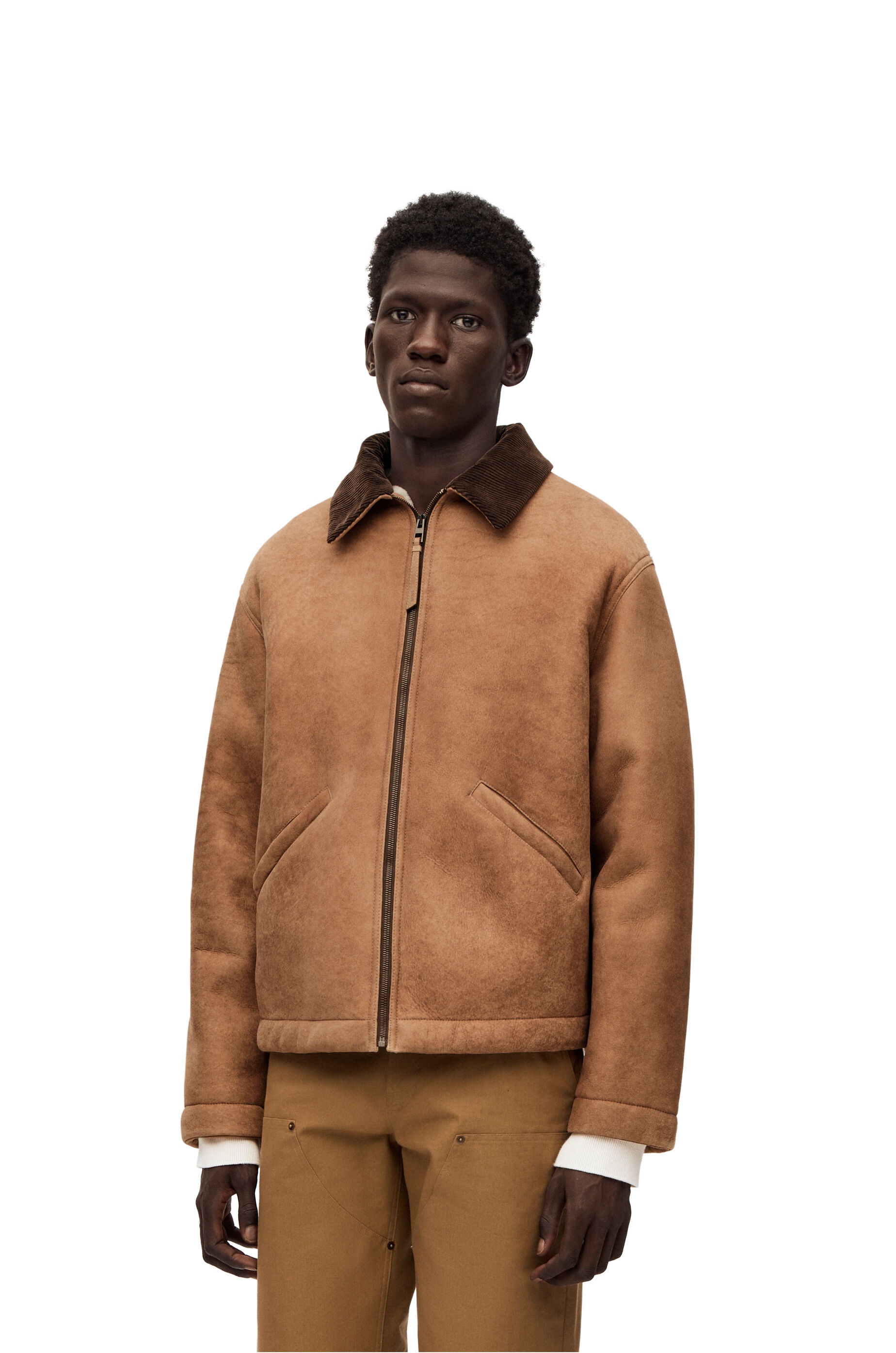 Workwear jacket in shearling - 3