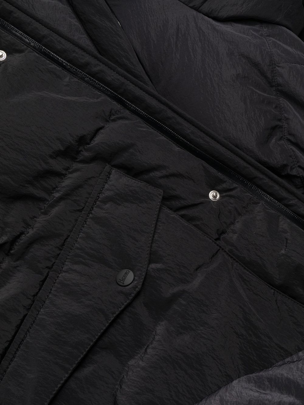 panelled down mid coat - 7