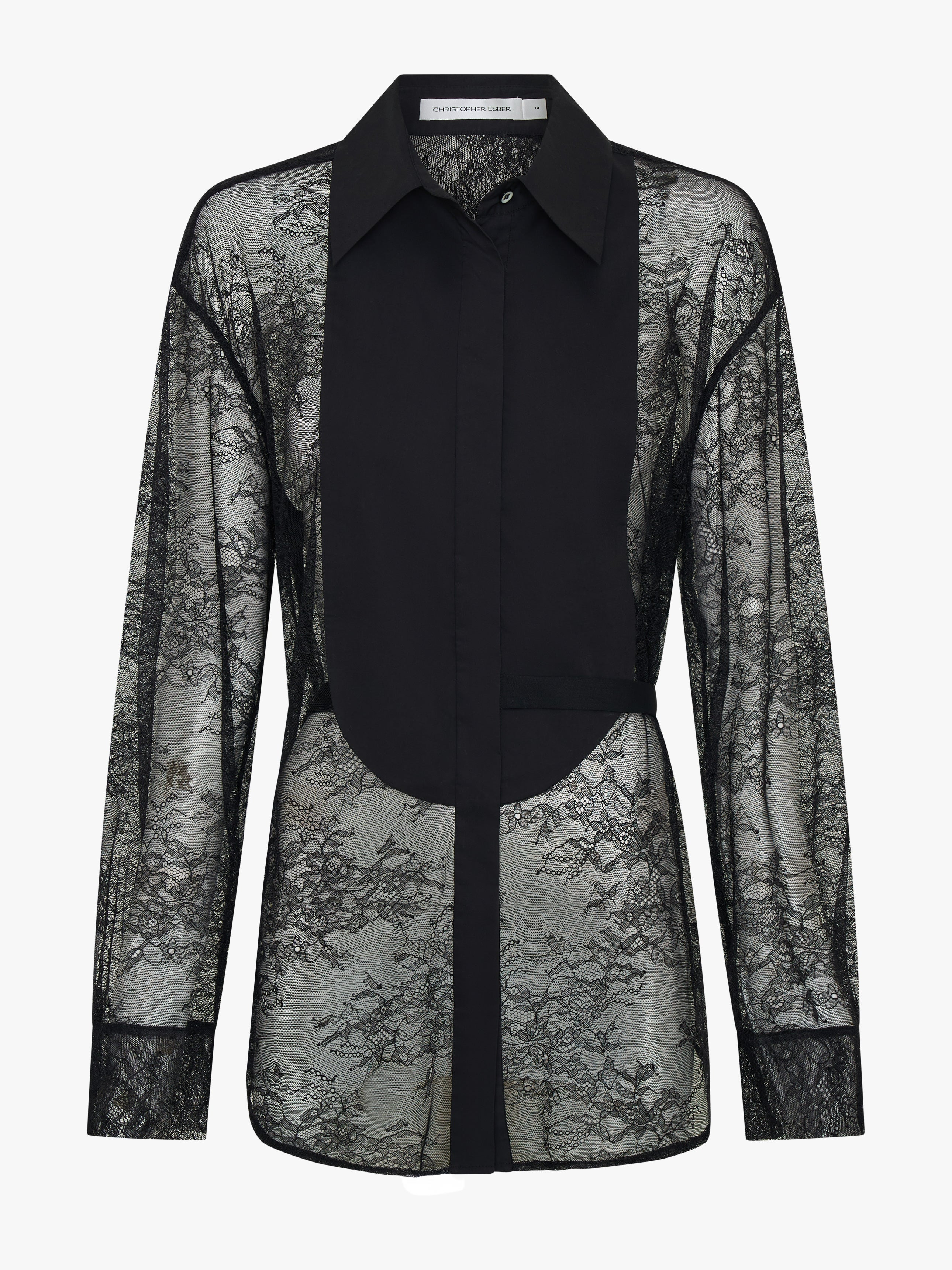 Lace Tux Shirt - 8