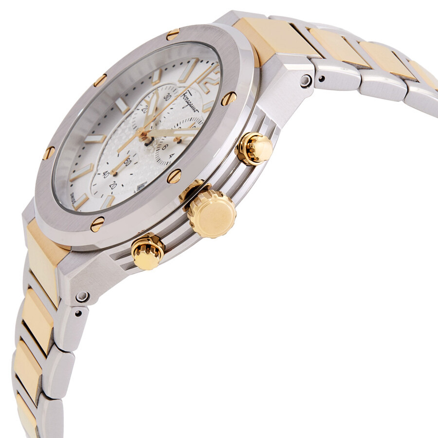 Ferragamo F-80 Chronograph Quartz White Dial Men's Watch SFJE00624 - 2