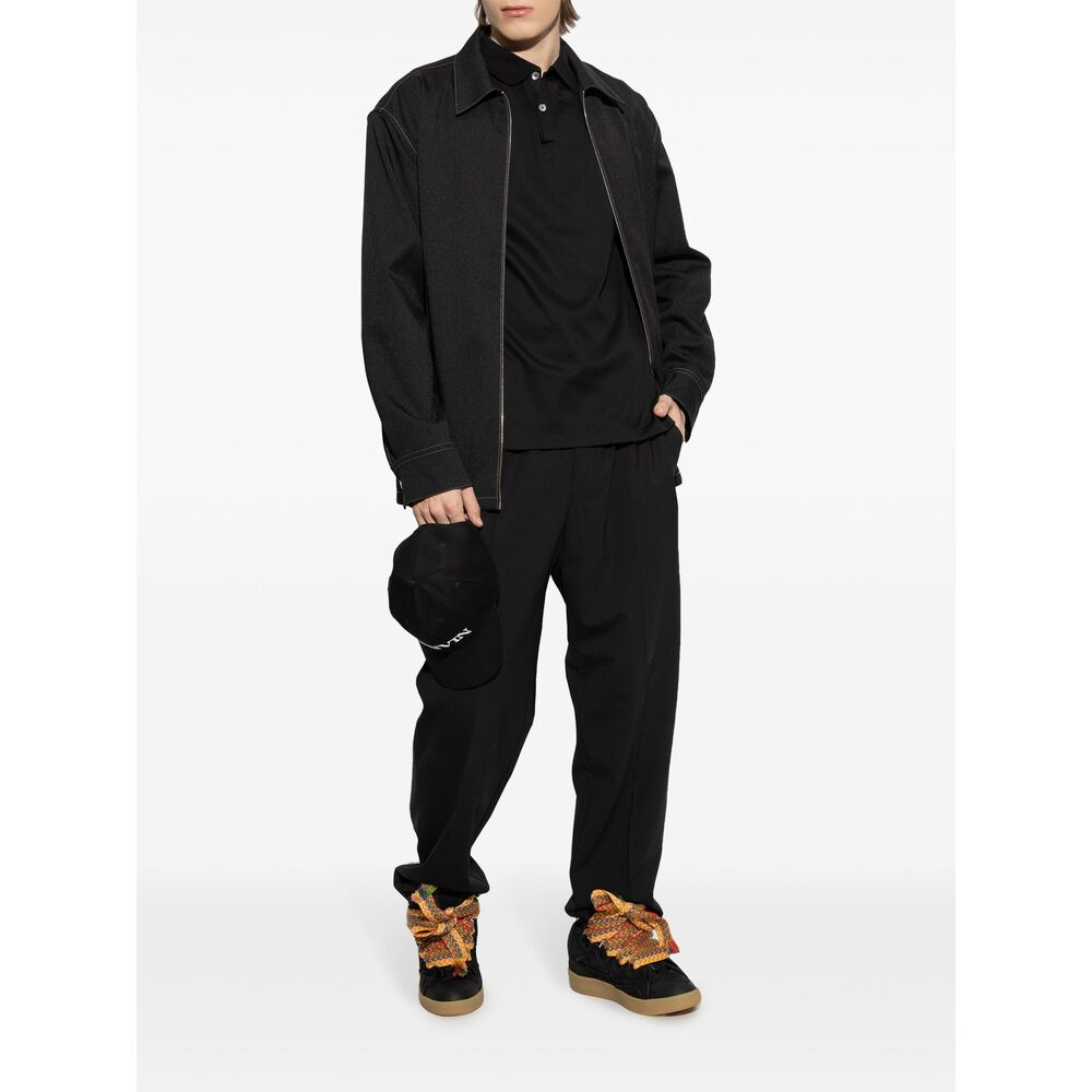 Lanvin Black Polo Shirts Men - 5