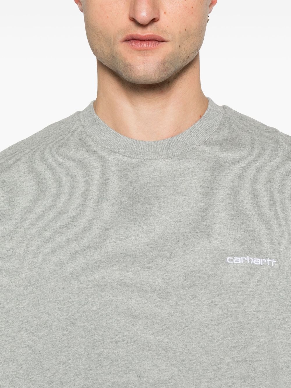 script-embroidered sweatshirt - 5