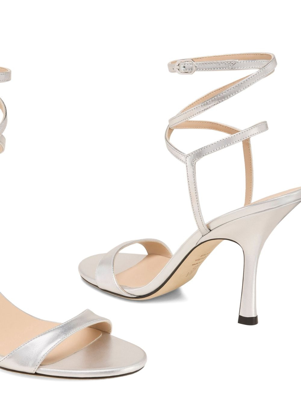 wrap leather sandals - 4
