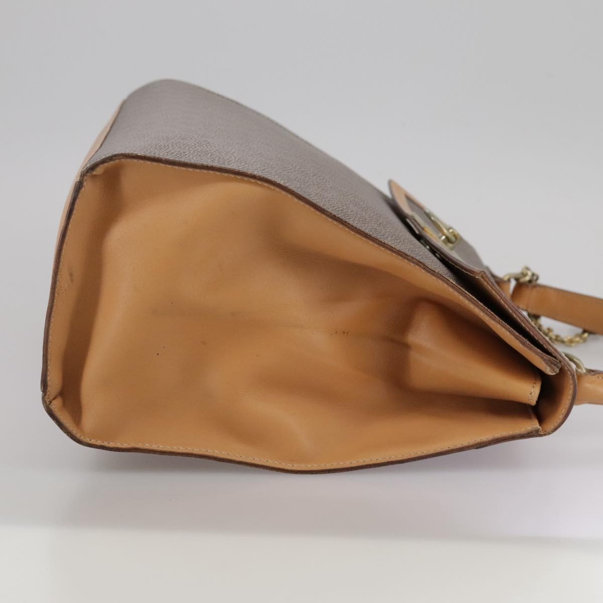 CELINE Macadam Canvas Hand Bag Pvc Leather Brown - 4