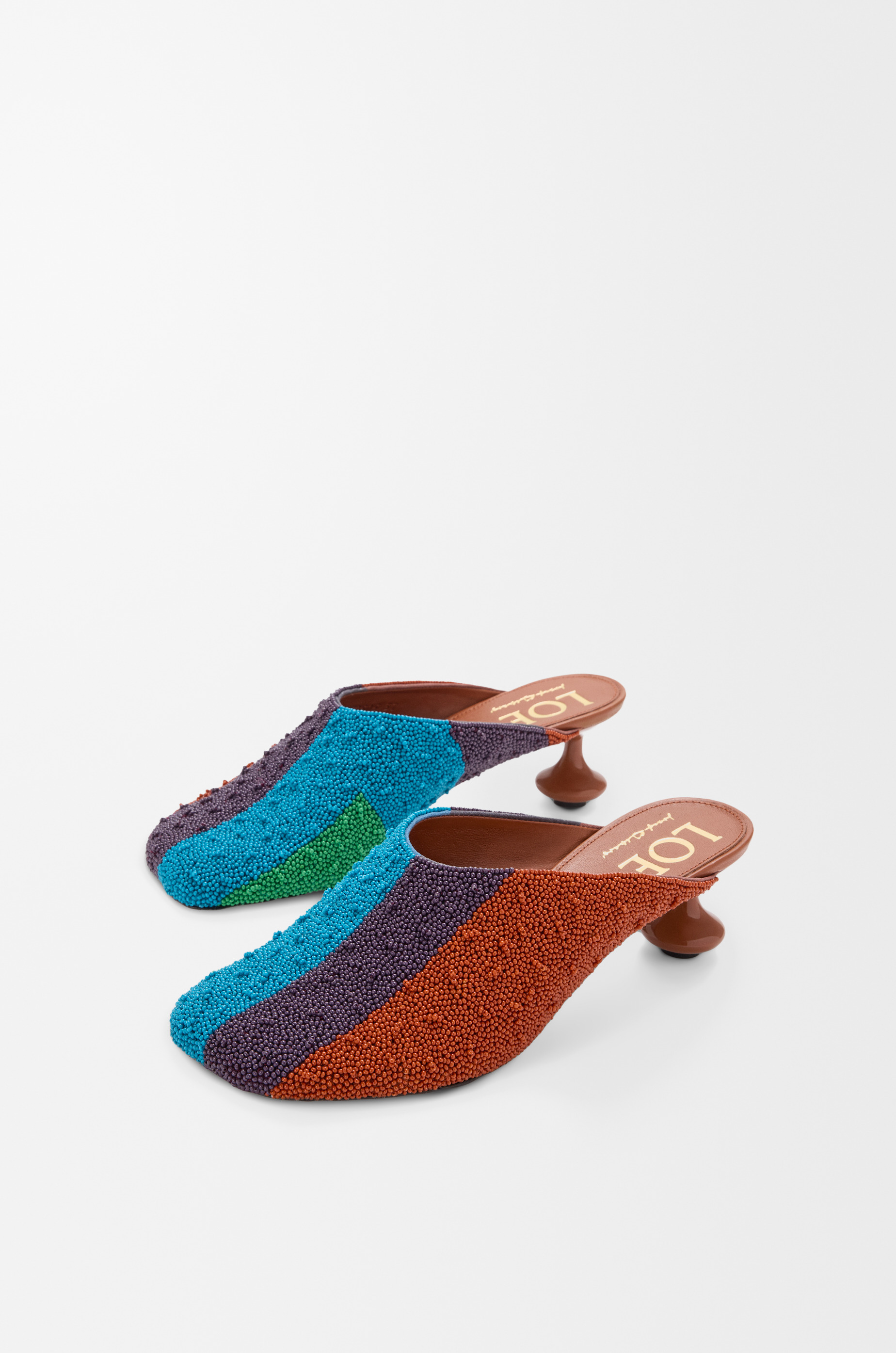 Toy mule in embroidered canvas - 3