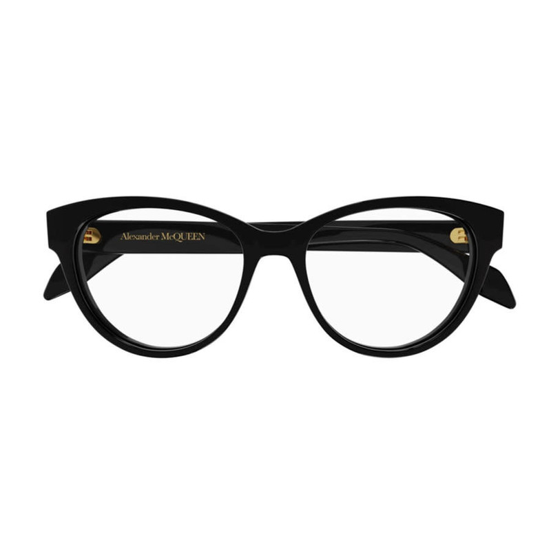 Alexander McQueen Ladies Black Cat Eye Eyeglass Frames AM0359O 001 3