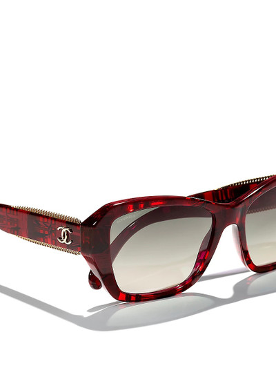CHANEL CH5516 butterfly-frame tortoiseshell acetate sunglasses outlook