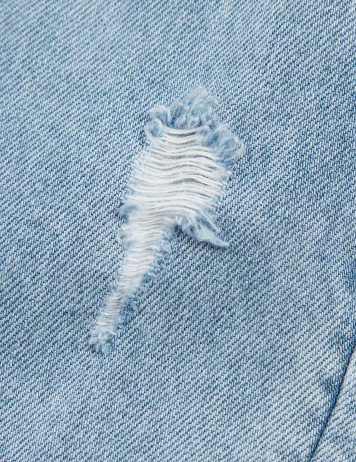 CRYSTAL EMBELLISHED AND SEAGULL HOLLOW-OUT FASHION FIT DENIM JEANS - 13