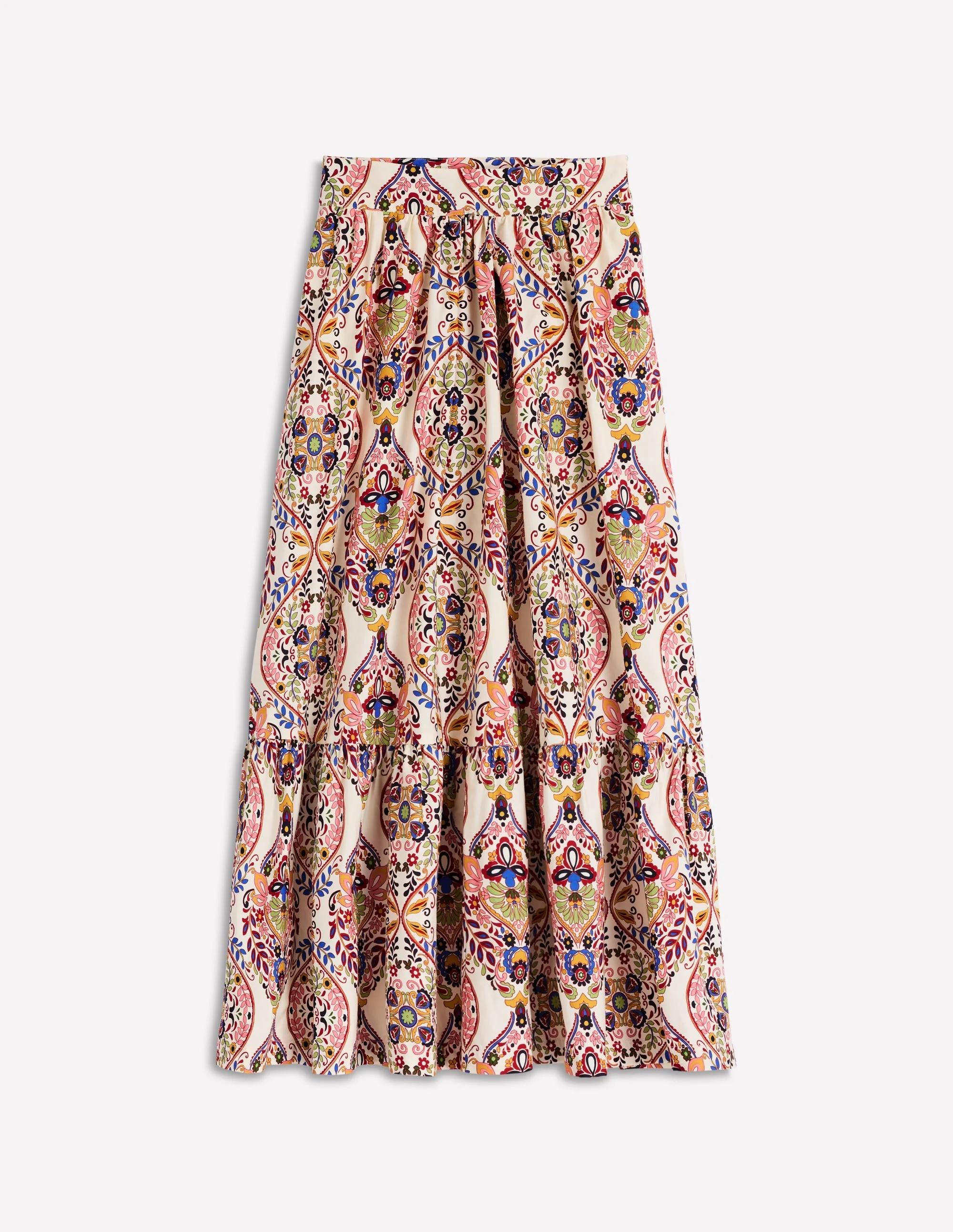 Abigail Poplin Maxi Skirt-Multi, Enchanted Gardenia - 1