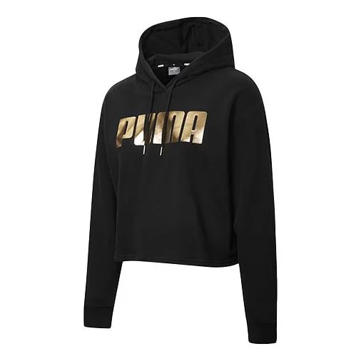 (WMNS) PUMA 금속 로고 까마귀 '블랙 골드' 586356-01 - 1