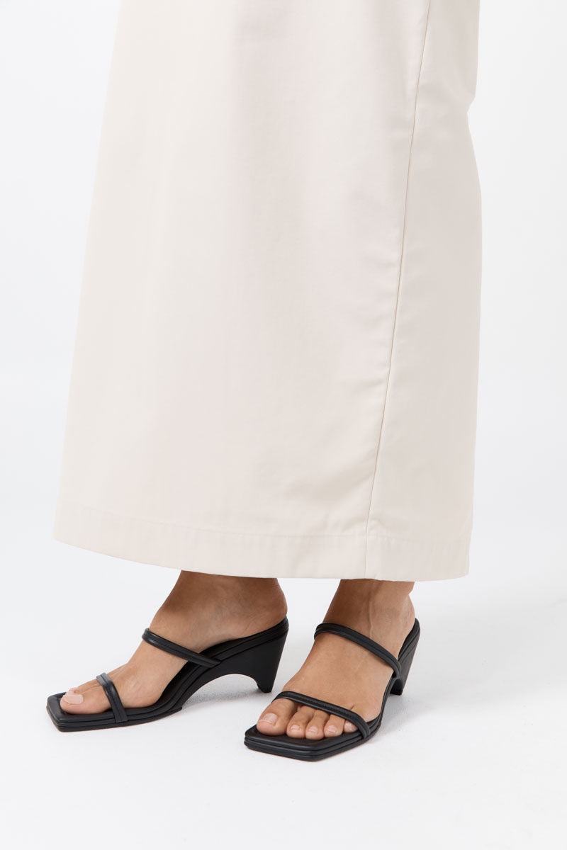 Double Strap Arc Wedge - Black - 4