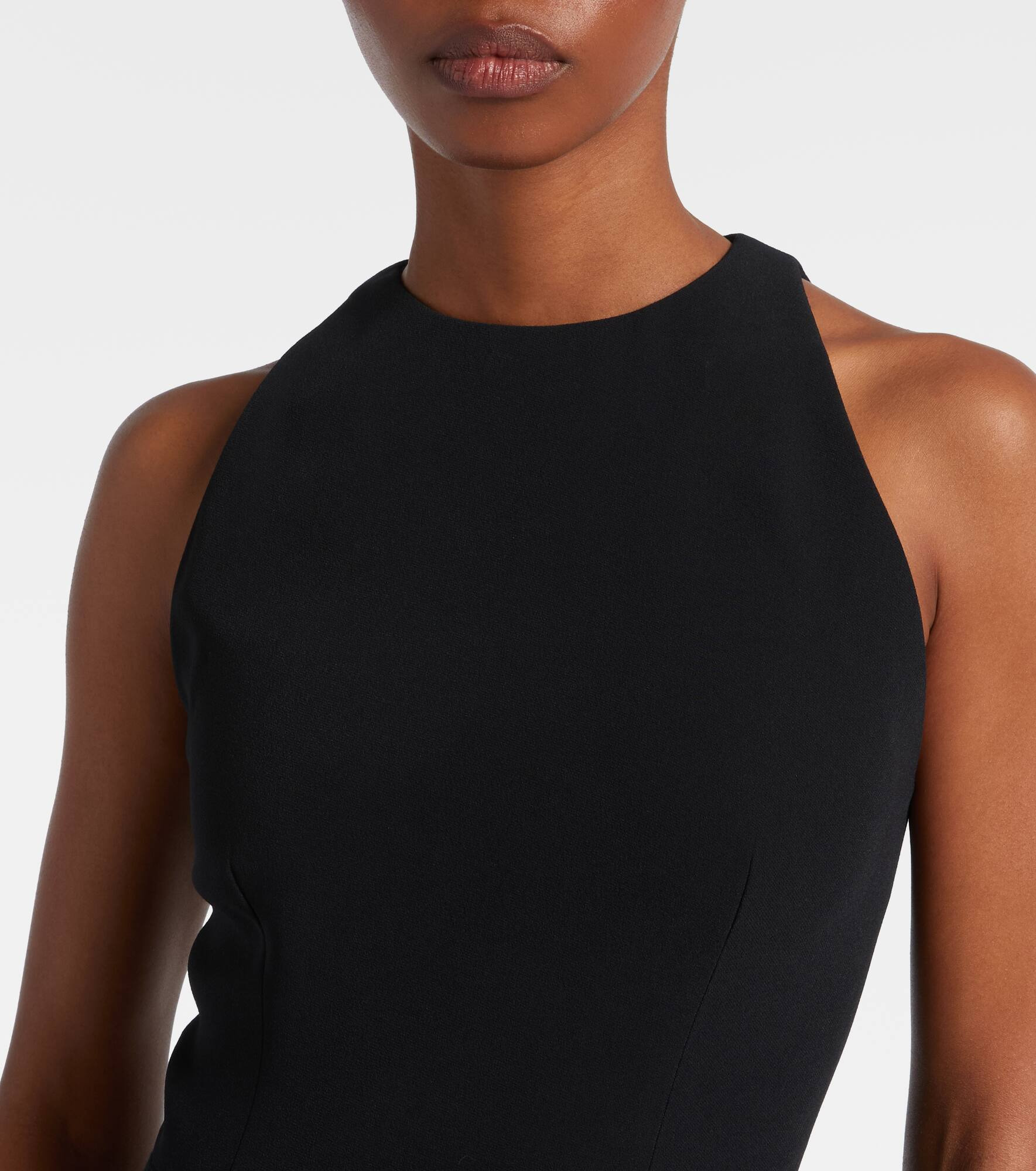 Draped halterneck maxi dress - 4