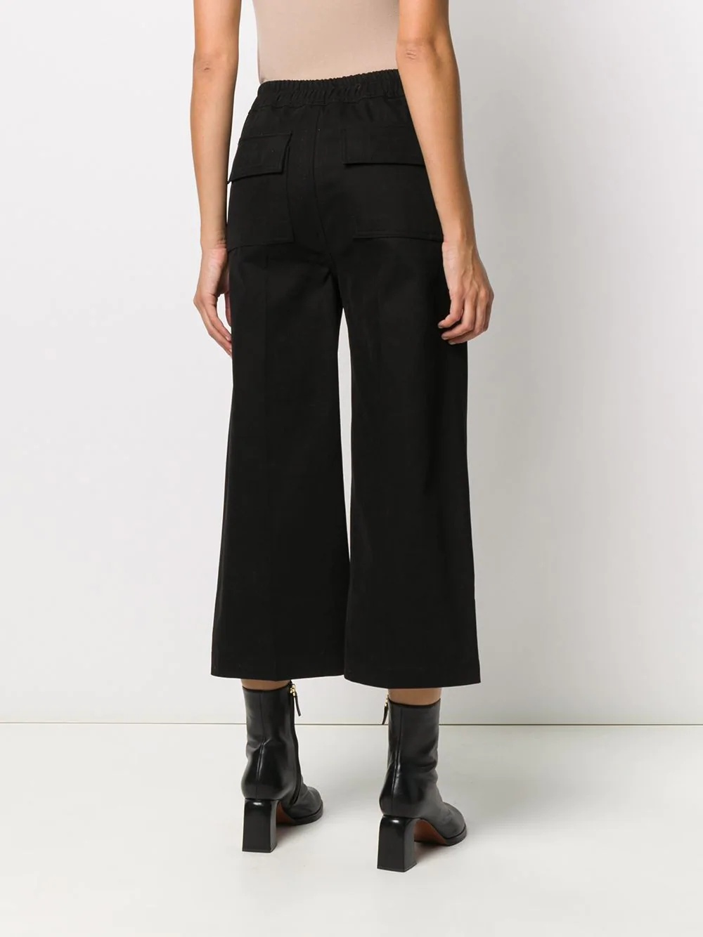 cropped flare trousers - 4