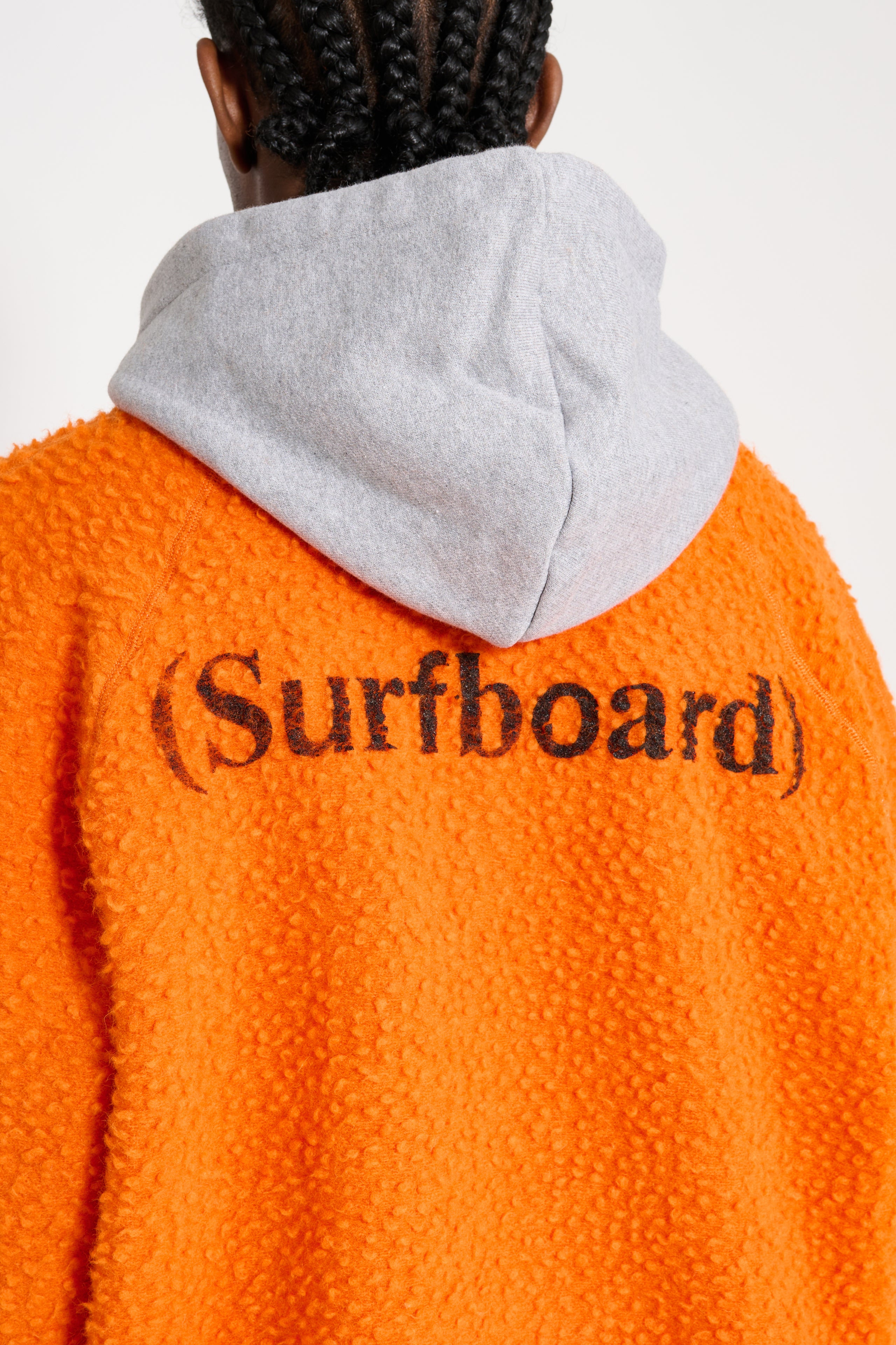 STOCKHOLM SURFBOARD WOOL PILE HOODIE ORANGE - 6