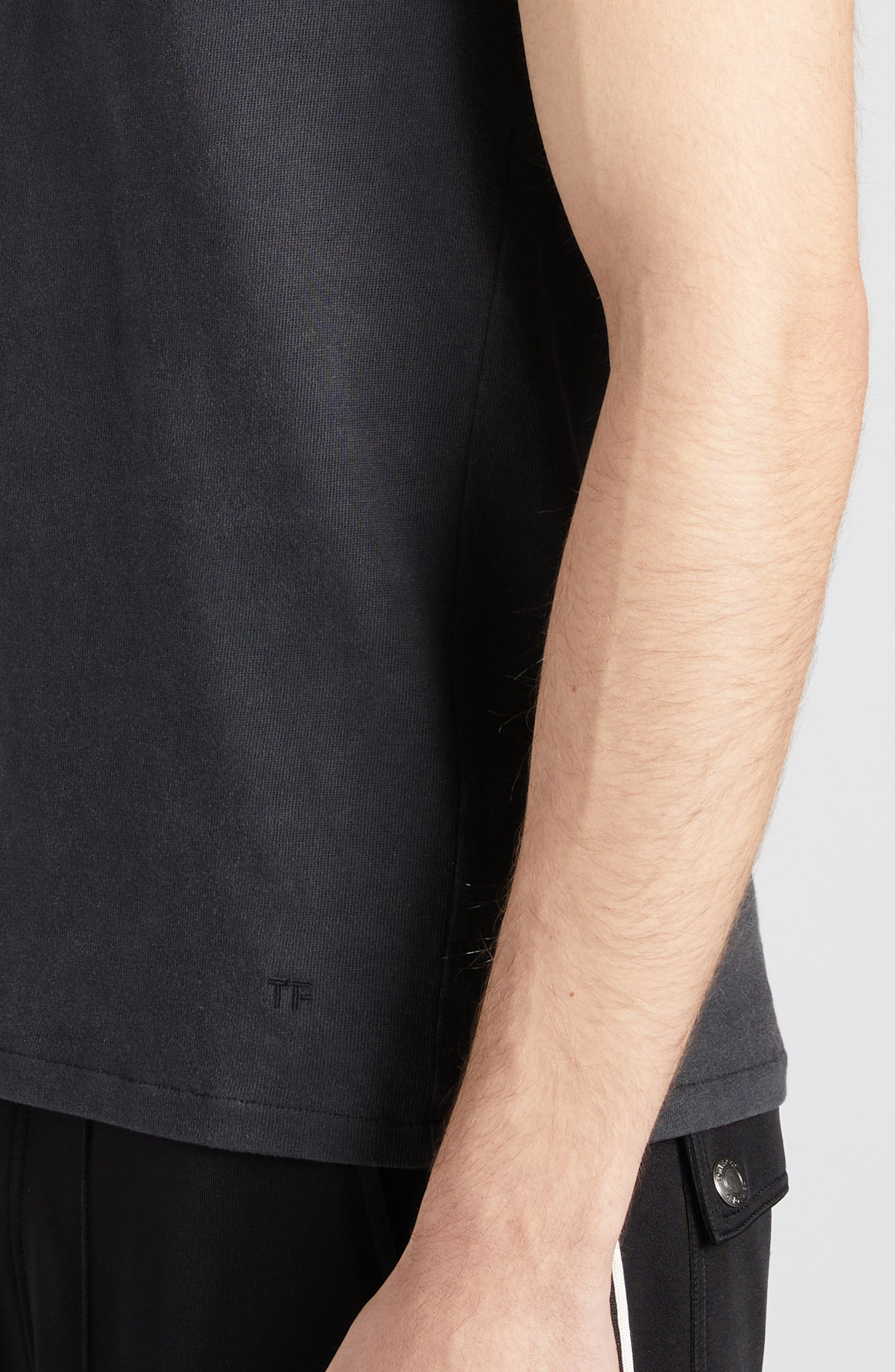 TOM FORD Cold Dye Cotton Pocket T-Shirt in Charcoal at Nordstrom - 5