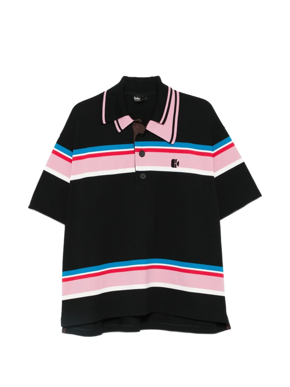 striped polo shirt - 1