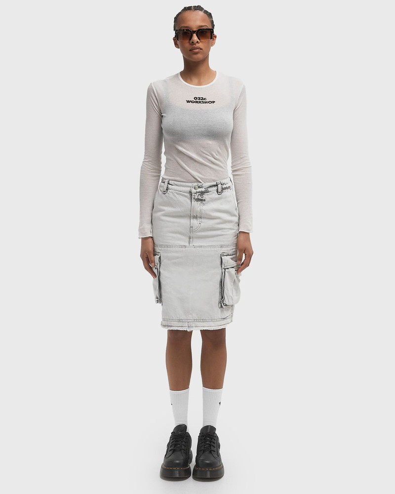 032c WMNS MY OWN MIND FRAYED DENIM SKIRT outlook