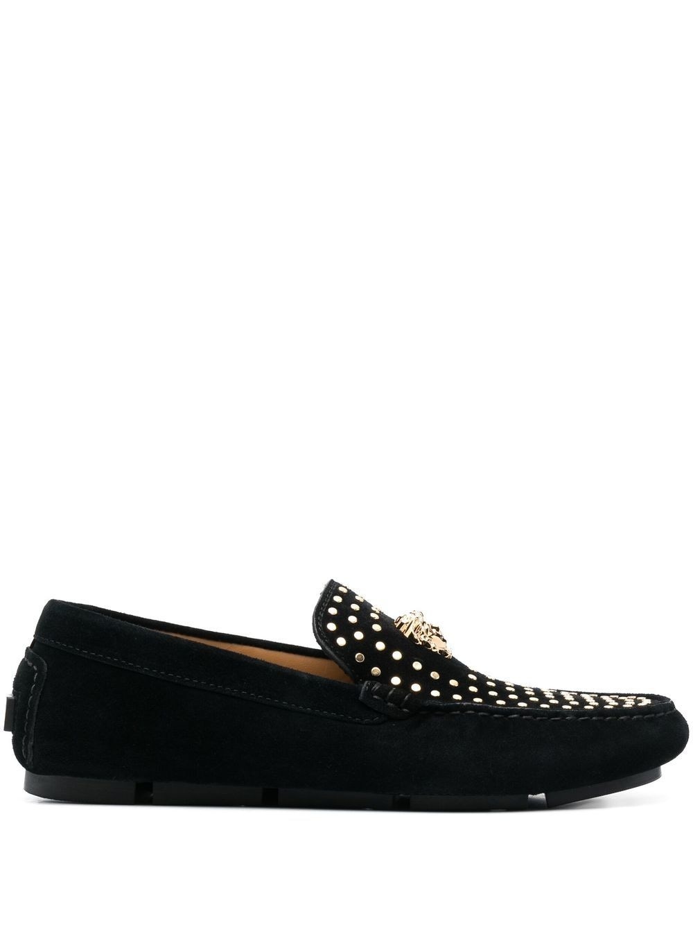 La Medusa studded suede loafer - 1