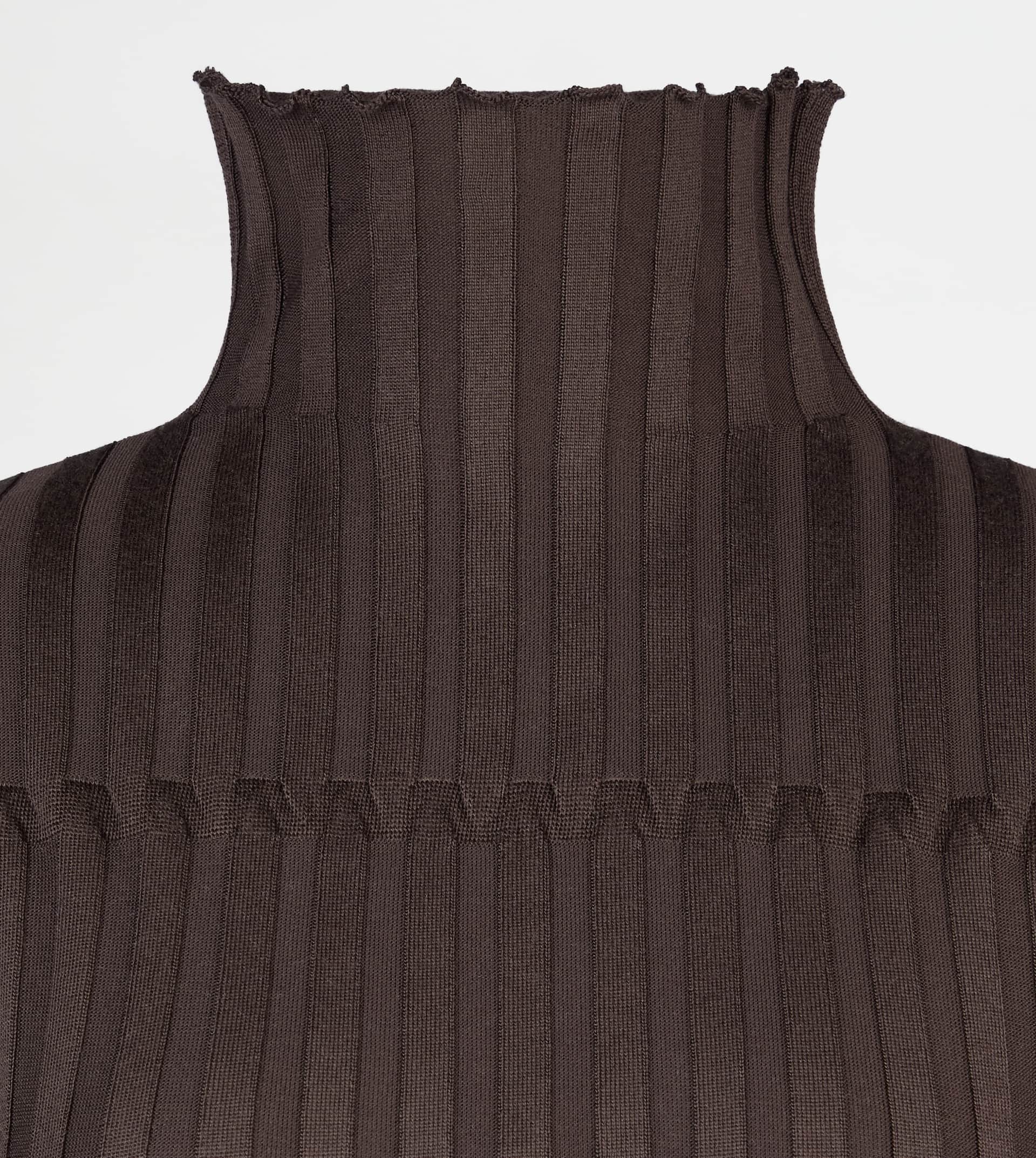 SWEATER IN SILK - BROWN - 2