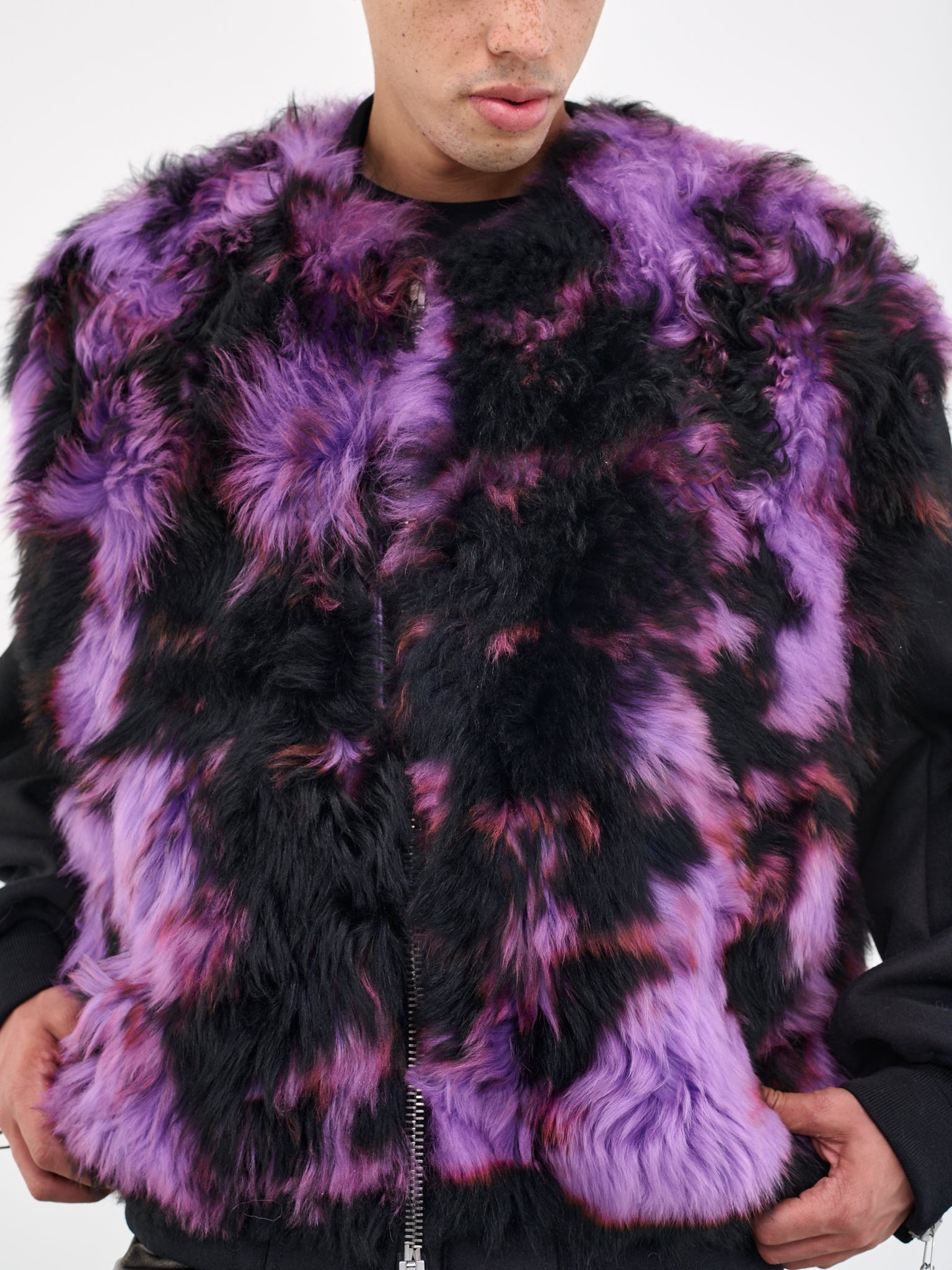 Tie-Dye Fur Jacket - 4