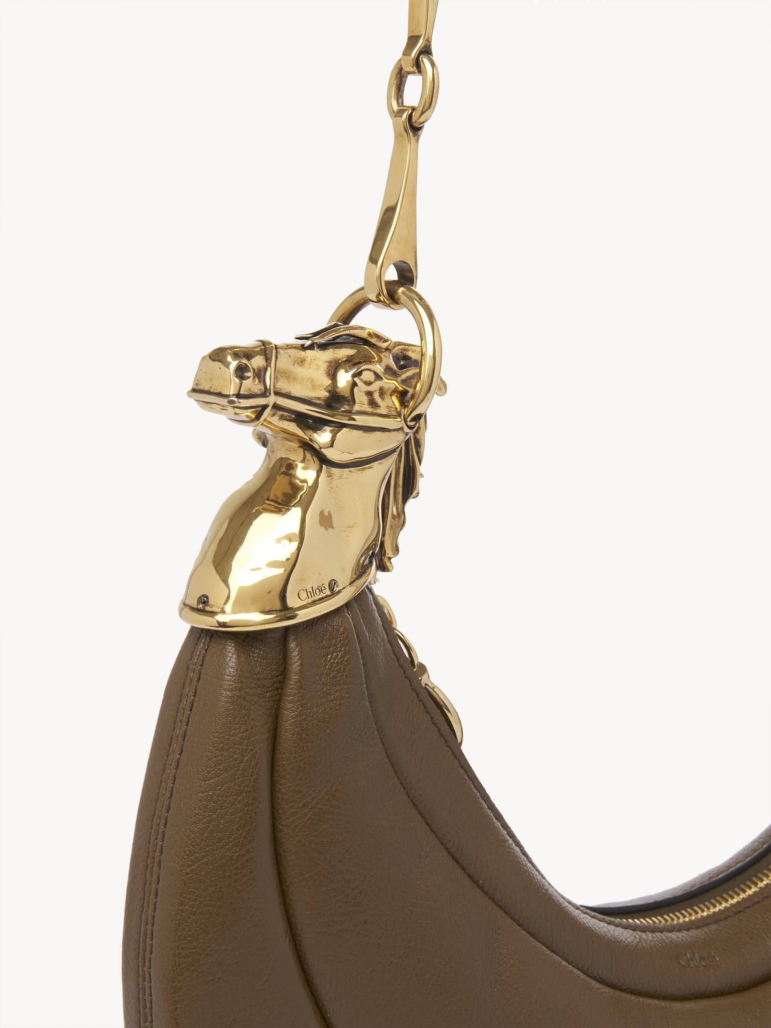 CHAIN HORSE SHOULDER BAG IN SOFT LEATHER - 6